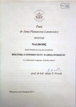 Dr Jana Planavova Latanowicz Dyplom
