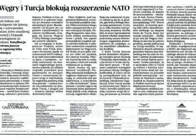Prof. D.Chmielewska   Węgry I Turcja Blokują Rozszerzenie NATO.